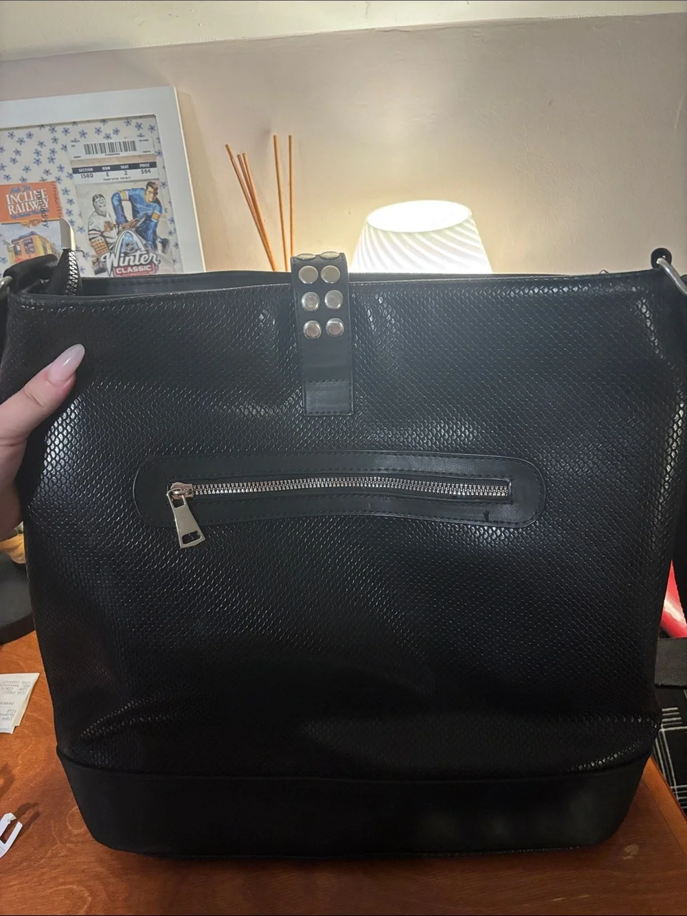 Foxblood black tote